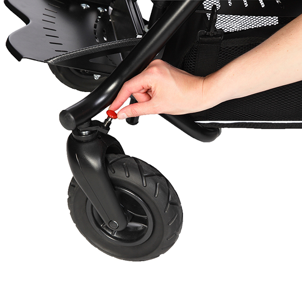 Front locking castors 